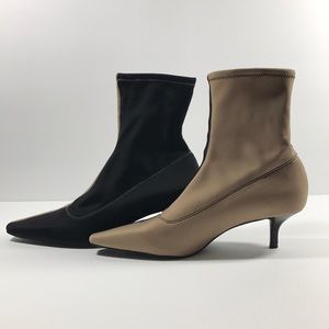 NWT Zara Two Tone Trafaluc High Heel Ankle Boots